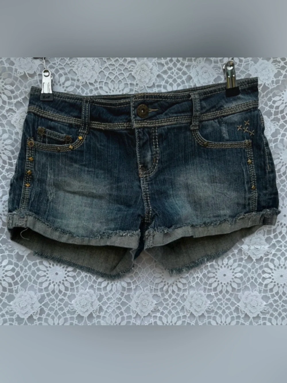Y2K low rise denim MUDD shorts size 9